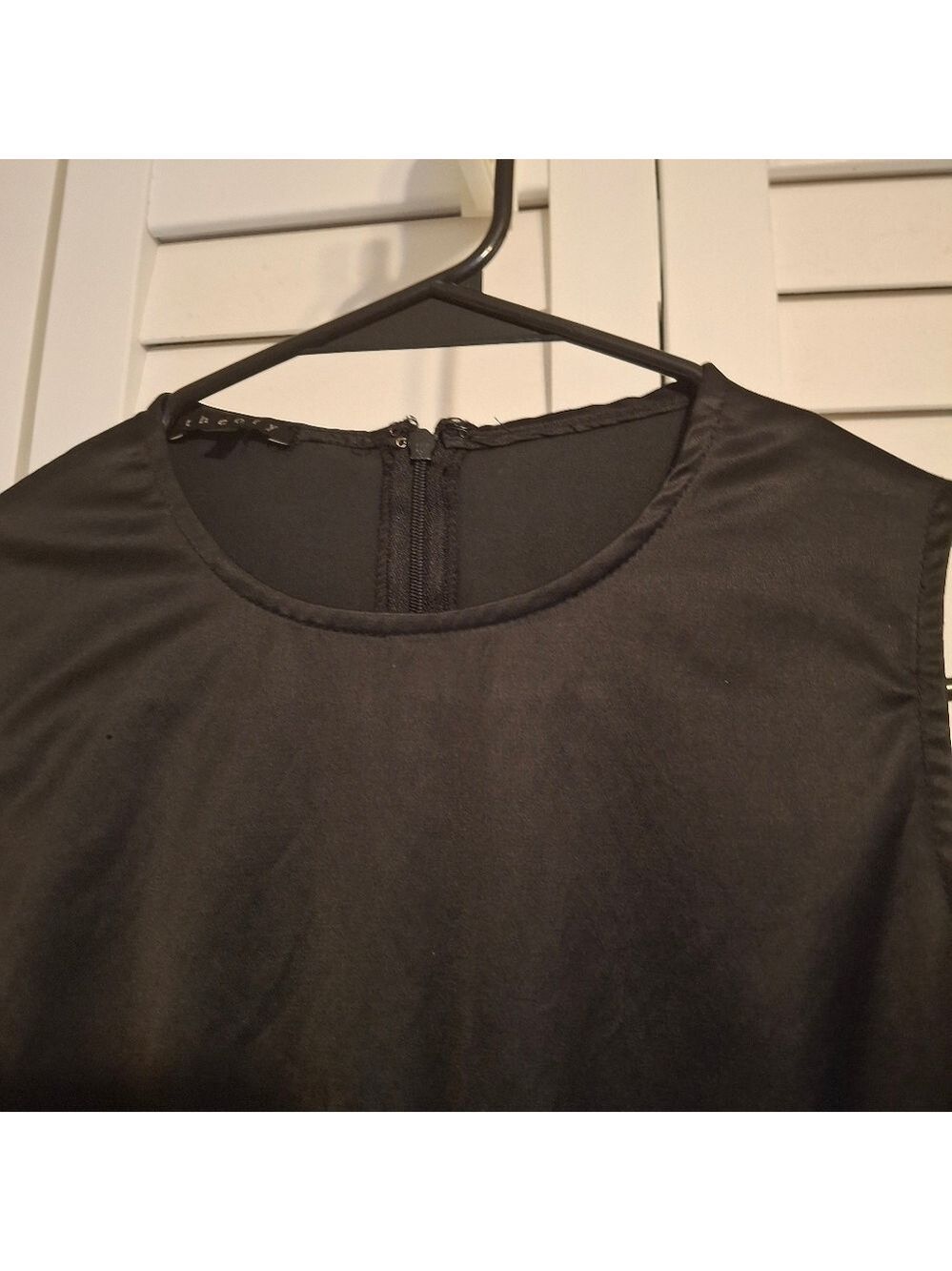 Theory Black Bodycon Tank Midi Dress Sz 6 - Picture 3 of 7